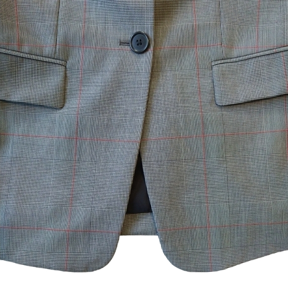 J. Crew Regent Wool Blend Gray Glen Plaid Blazer Mini-Houndstooth Preppy K3781 - Picture 6 of 10